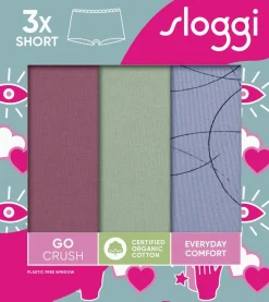 Sloggi GO Crush 3-pak Shorts, , M-Dame Lingeri