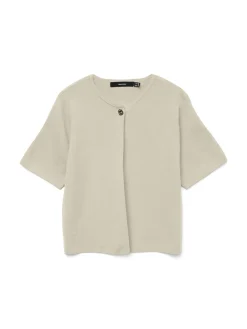Vero Moda Gold Kortærmet Cardigan, , M-Dame Cardigans