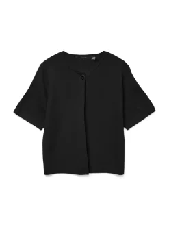Vero Moda Gold Kortærmet Cardigan, , S-Dame Cardigans