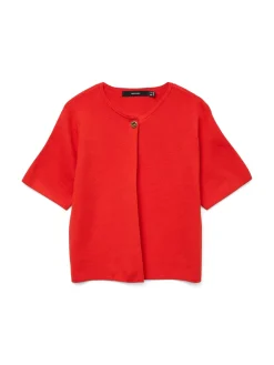 Vero Moda Gold Kortærmet Cardigan, , M-Dame Cardigans|Strik & Sweatshirts