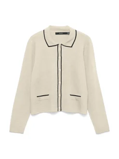 Gold Poloneck Cardigan, , XL Dame Cardigans