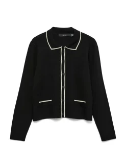 Vero Moda Gold Poloneck Cardigan, , S-Dame Cardigans