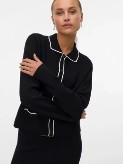 Vero Moda Gold Poloneck Cardigan, , S-Dame Cardigans