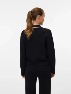 Vero Moda Gold Poloneck Cardigan, , S-Dame Cardigans