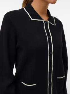 Vero Moda Gold Poloneck Cardigan, , S-Dame Cardigans