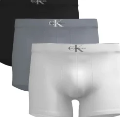 Calvin Klein Graphic Monogram Cotton Stretch 3-pak Trunks, , L- Undertøj