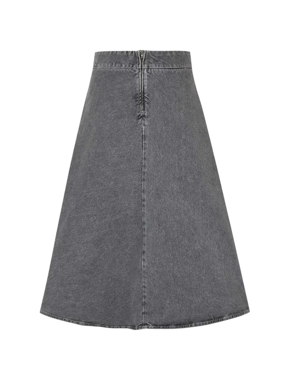Mads Nørgaard Grey Denim Stelly C Lang Nederdel, , 34-Dame Nederdele
