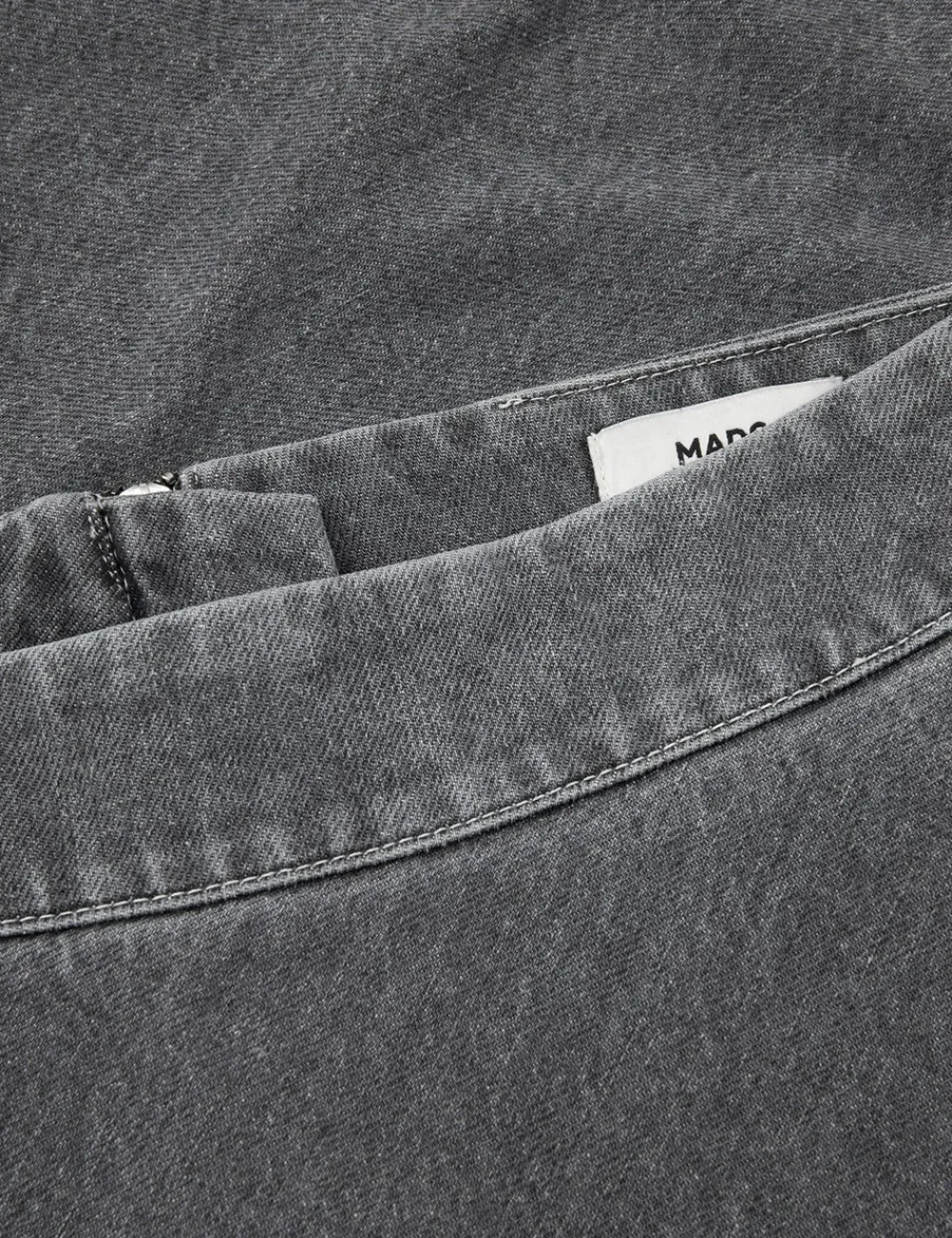 Mads Nørgaard Grey Denim Stelly C Lang Nederdel, , 34-Dame Nederdele