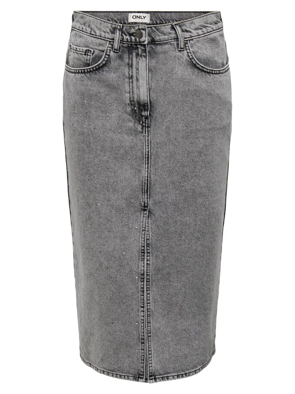 ONLY Gry Højtaljet Denimnederdel, , M-Dame Nederdele