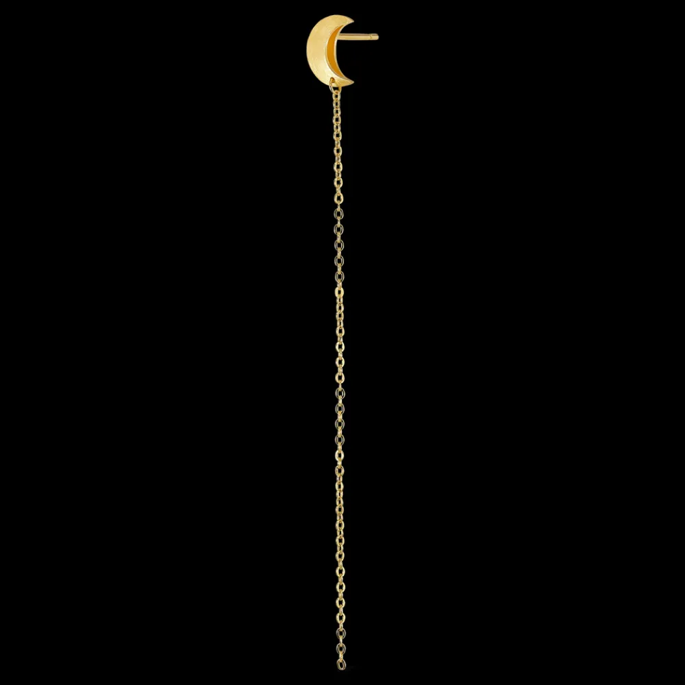 Jane Kønig Half Moon Chain Ørering,-Dame Øreringe