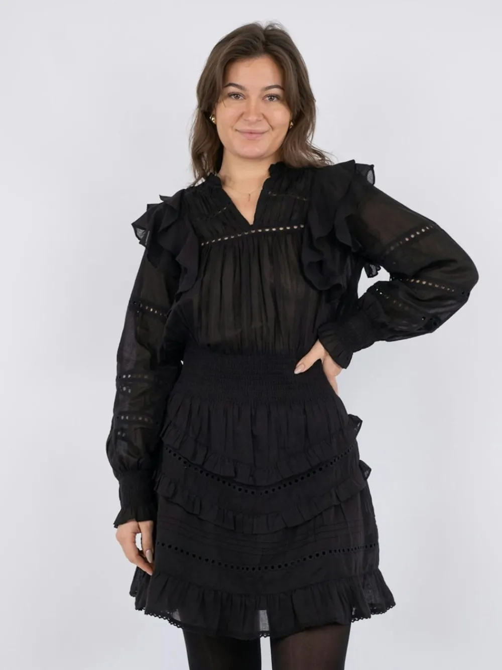 Neo Noir Harmoni S Voile Kjole, , 40-Dame Kjoler