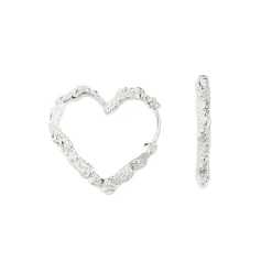 Camille Brinch Heart Crush Hoops,-Dame Øreringe