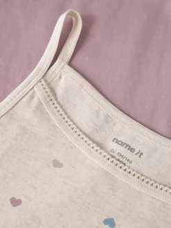 Hot Hearts Strap 2-pak Undertrøje, , 134-140 cm Børn Undertøj & Nattøj