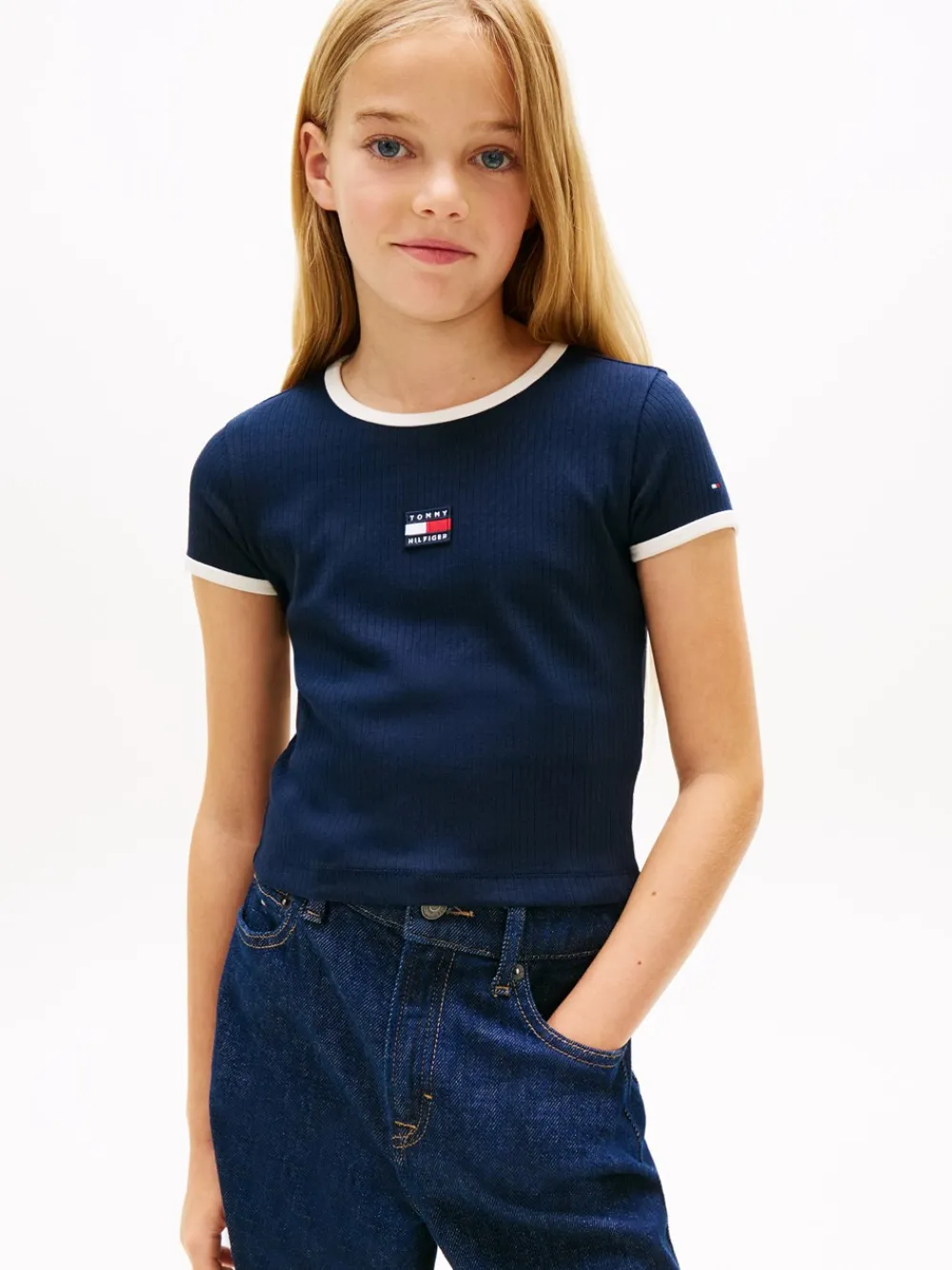 Tommy Hilfiger Heritage Flag Top, , 140 cm-Børn T-Shirts & Toppe