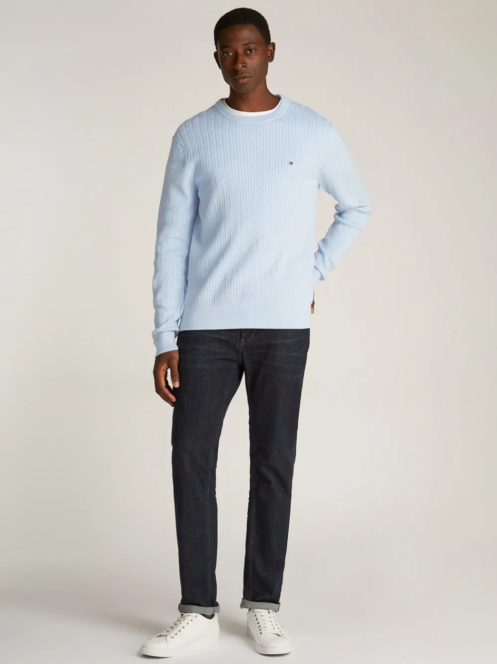 Tommy Hilfiger Herringbone Structure Pullover, , L- Strik