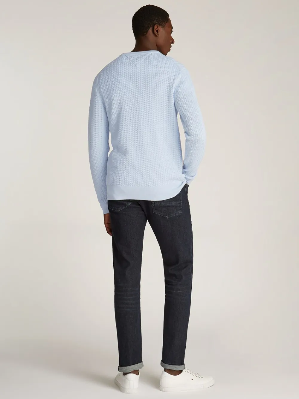 Tommy Hilfiger Herringbone Structure Pullover, , L- Strik