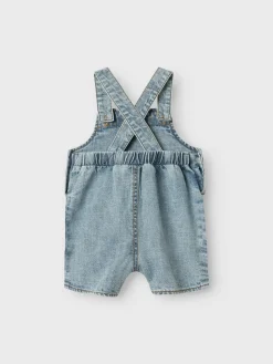 Lil' Atelier Hilbert Denim Shortoverall, , 80 cm-Børn Nederdele & Shorts
