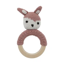 Sale Hæklet Rangle, Siggy, Blossom Pink Børn Babylegetøj