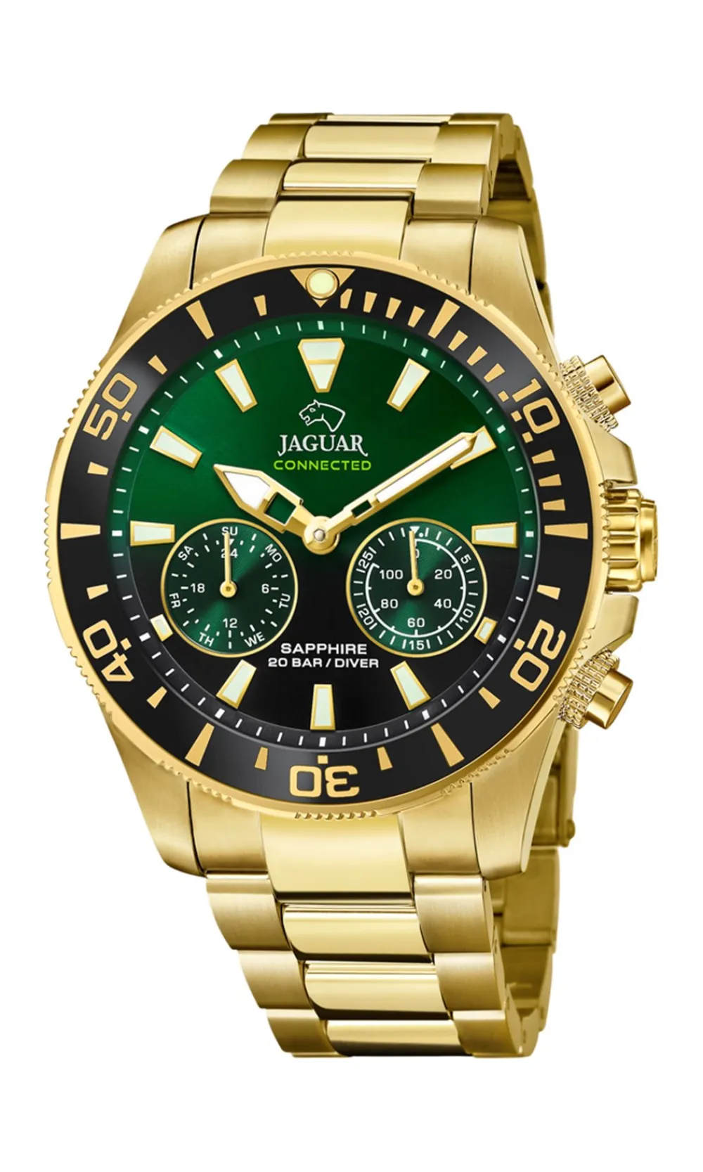 Jaguar Hybrid J899 Herreur, /Sort, 46 mm- Ure