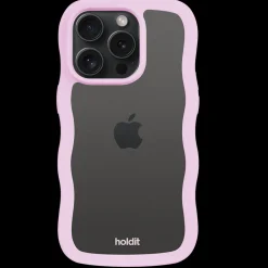 holdit Iphone 15 Pro Transparent Wavy Cover,-Dame Mobilcovers|Mobilcovers
