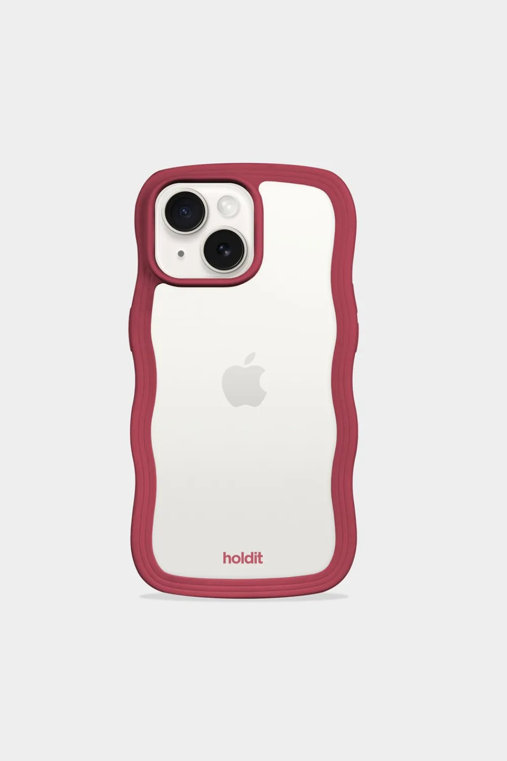 holdit Iphone 15/14/13 Transparent Wavy Cover,-Dame Mobilcovers|Mobilcovers