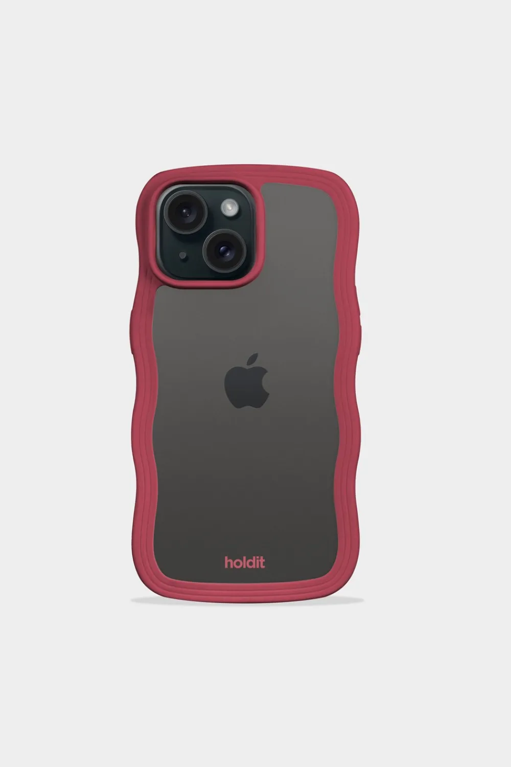 holdit Iphone 15/14/13 Transparent Wavy Cover,-Dame Mobilcovers|Mobilcovers