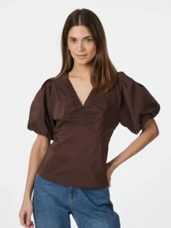 New Irina Poplin Bluse, , 36 Dame Bluser & Skjorter