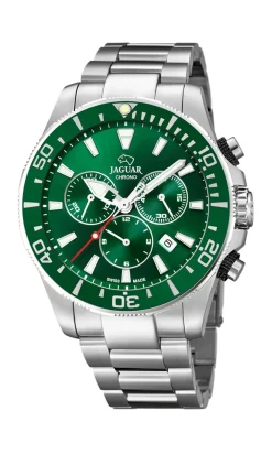 Best J861 Herreur, Stål/Grøn, 43 mm Ure