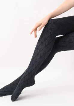 Jacquard Design 60 Strømpebukser, , S/M Dame Strømper