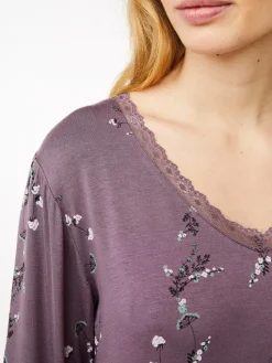 CCDK Jacqueline Langærmet Natkjole, , XS-Dame Loungewear