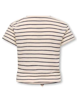 KIDS ONLY Jana Striped Knot T-shirt, , 134-140 cm-Børn T-Shirts & Toppe