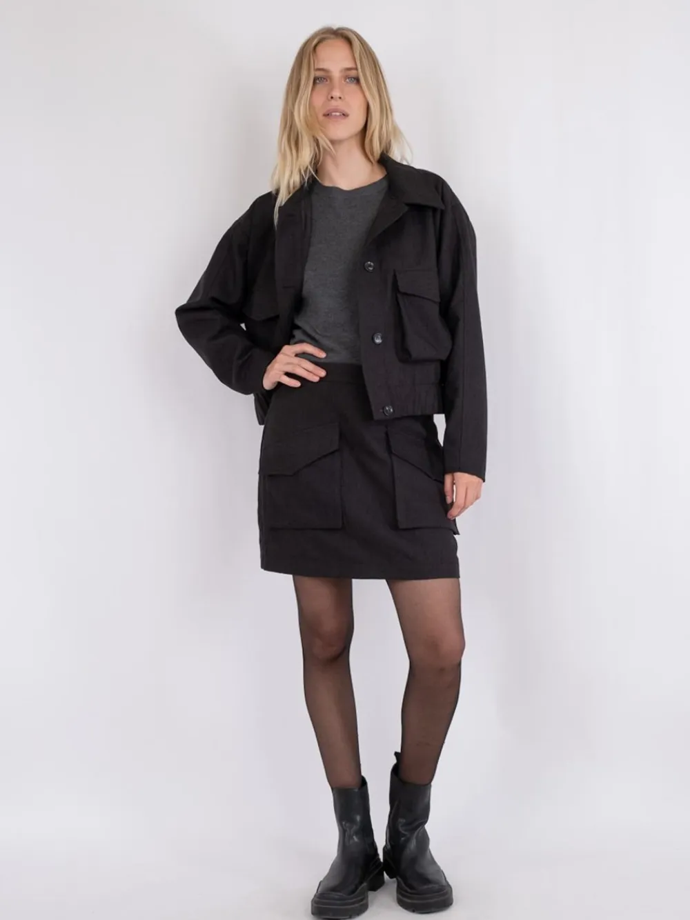 Neo Noir Janet Structure Nederdel, , 34-Dame Nederdele