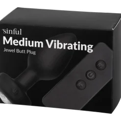 Sinful Jewel Vibrerende Medium Butt Plug- Sexlegetøj
