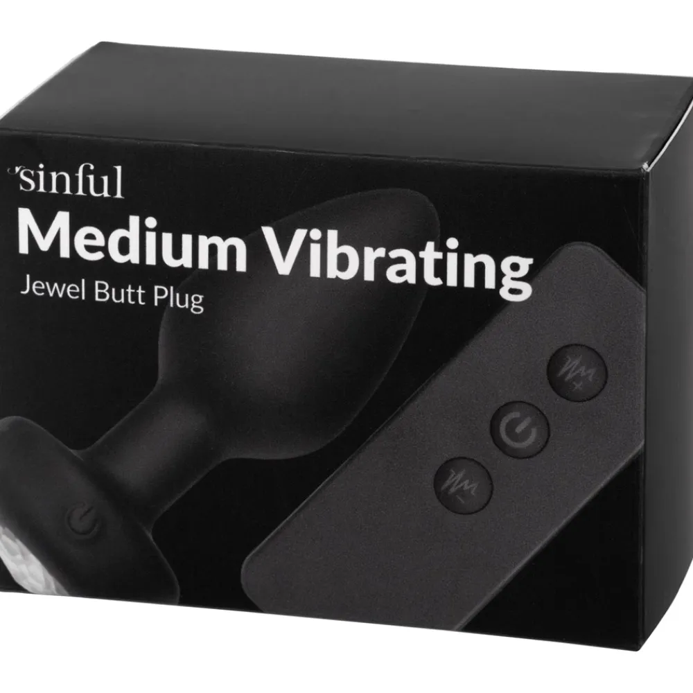 Sinful Jewel Vibrerende Medium Butt Plug- Sexlegetøj