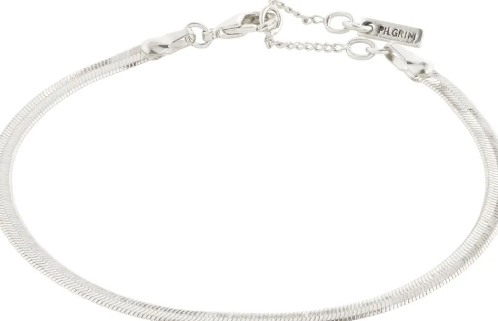 Pilgrim Joanna Flat Snake Chain Armbånd, , 16 cm-Dame Armbånd
