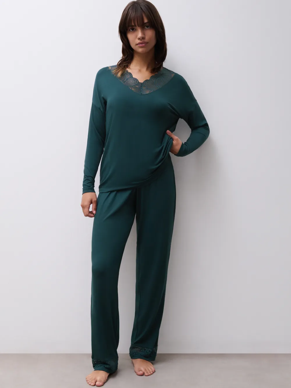 Femilet Josie Langærmet Bluse, , 42-Dame Loungewear