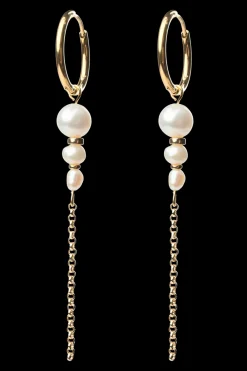 Outlet Julie White Pearls Øreringe, Dame Øreringe