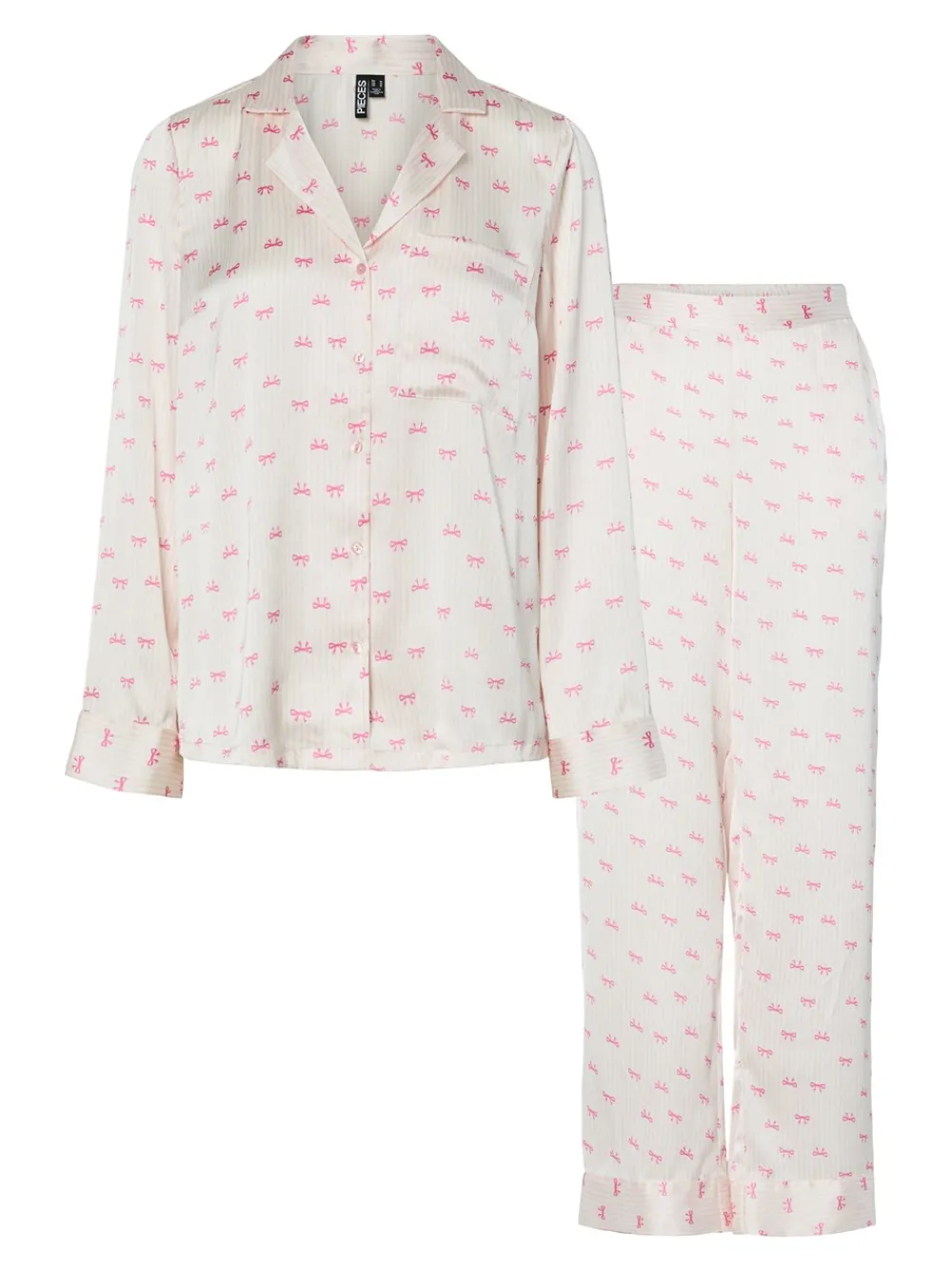 New Jytte Xmas Satin Natsæt, , M Dame Loungewear