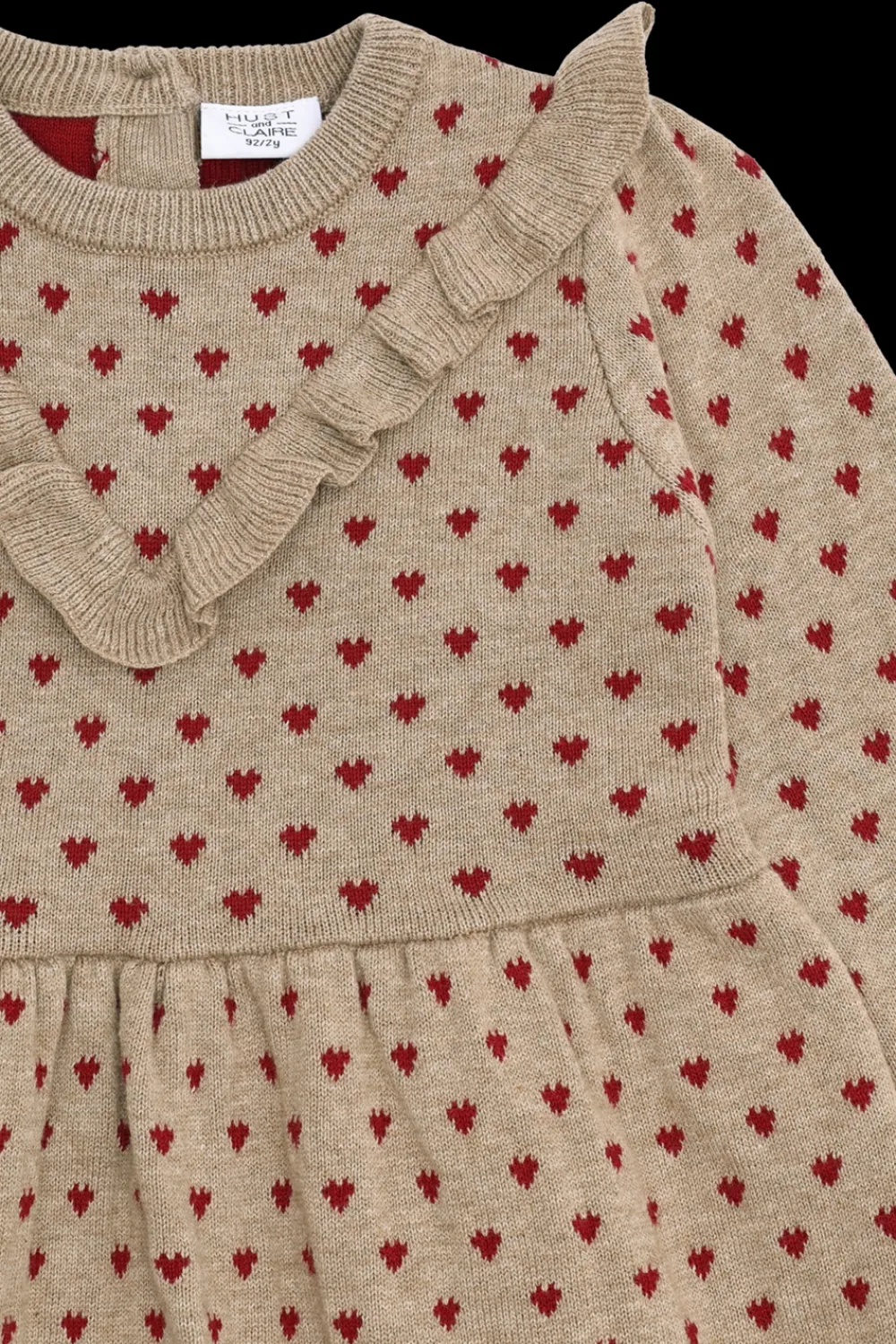 Hust & Claire Karina Hearts Kjole, , 128 cm-Børn Kjoler