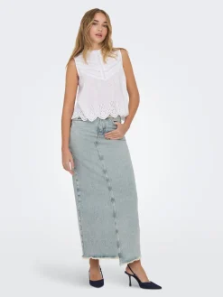 Clearance Khloe Denimnederdel, , XS Dame Nederdele