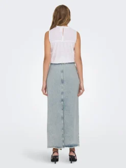 Clearance Khloe Denimnederdel, , XS Dame Nederdele