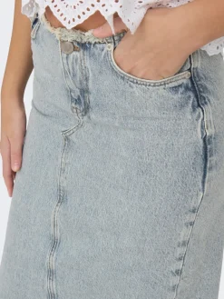 Clearance Khloe Denimnederdel, , XS Dame Nederdele