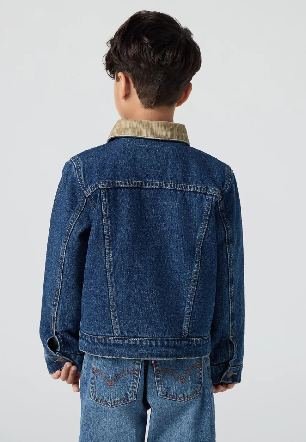 New Kids Quilted Lined Trucker Denimjakke, , 6 år Børn Overtøj
