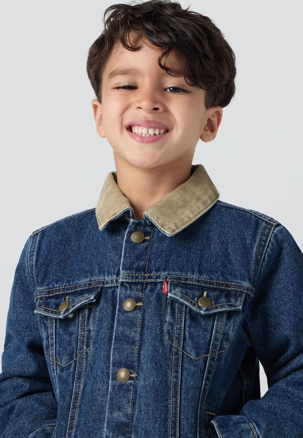 New Kids Quilted Lined Trucker Denimjakke, , 6 år Børn Overtøj