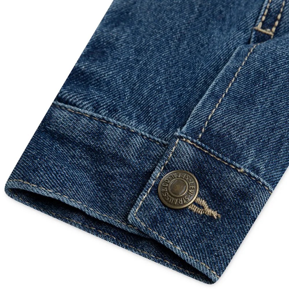 New Kids Quilted Lined Trucker Denimjakke, , 6 år Børn Overtøj