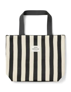 Mads Nørgaard Knit Stripe Tote Bag,-Dame Muleposer & Indkøbsnet