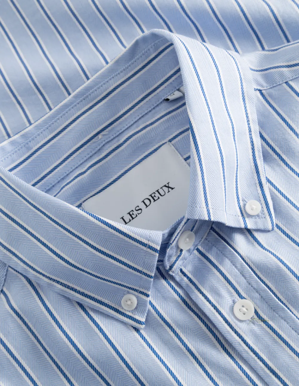 Hot Kolton Herringbone Poplin Skjorte, , XL Skjorter