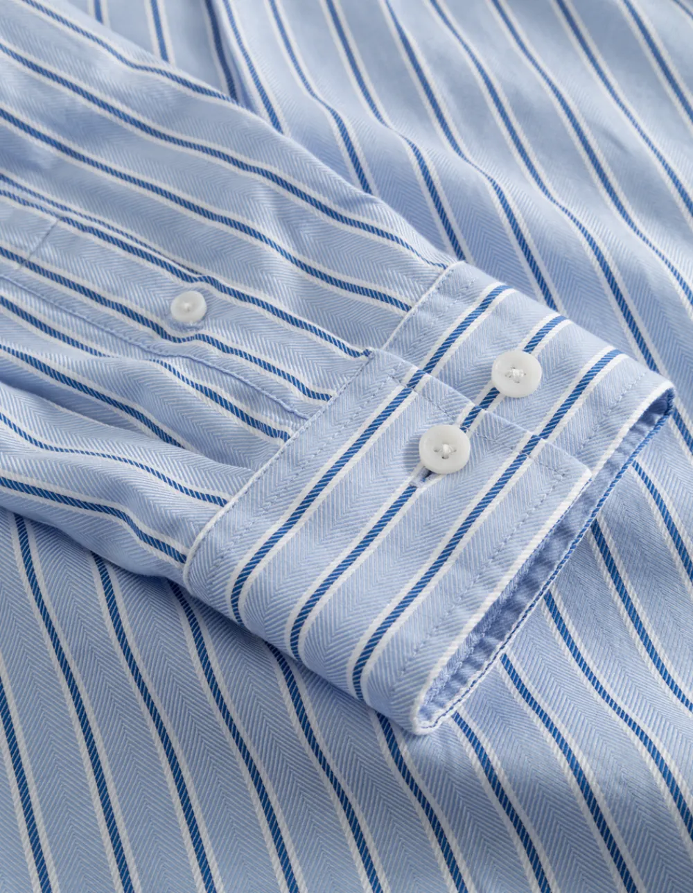 Hot Kolton Herringbone Poplin Skjorte, , XL Skjorter