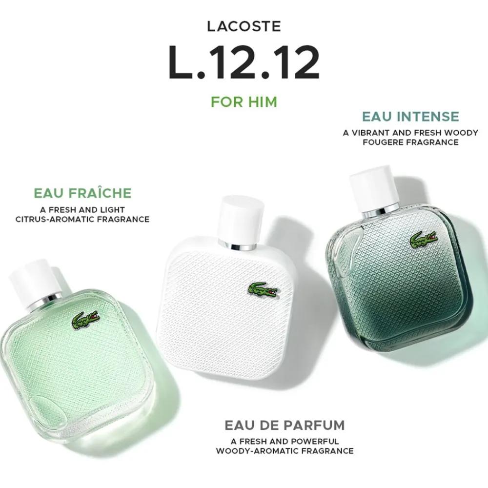 Lacoste L.12.12 Blanc Eau Intense For Men Eau De Toilette, 100 ml- Eau De Toilette