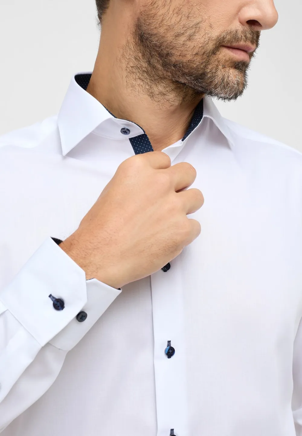 Eterna Langærmet Modern Fit Skjorte, , 44- Skjorter